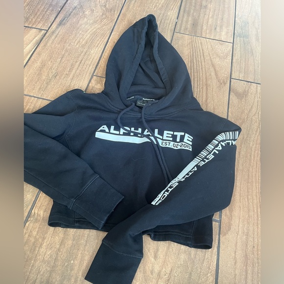 Alphalete black cropped hoodie small - Picture 1 of 5